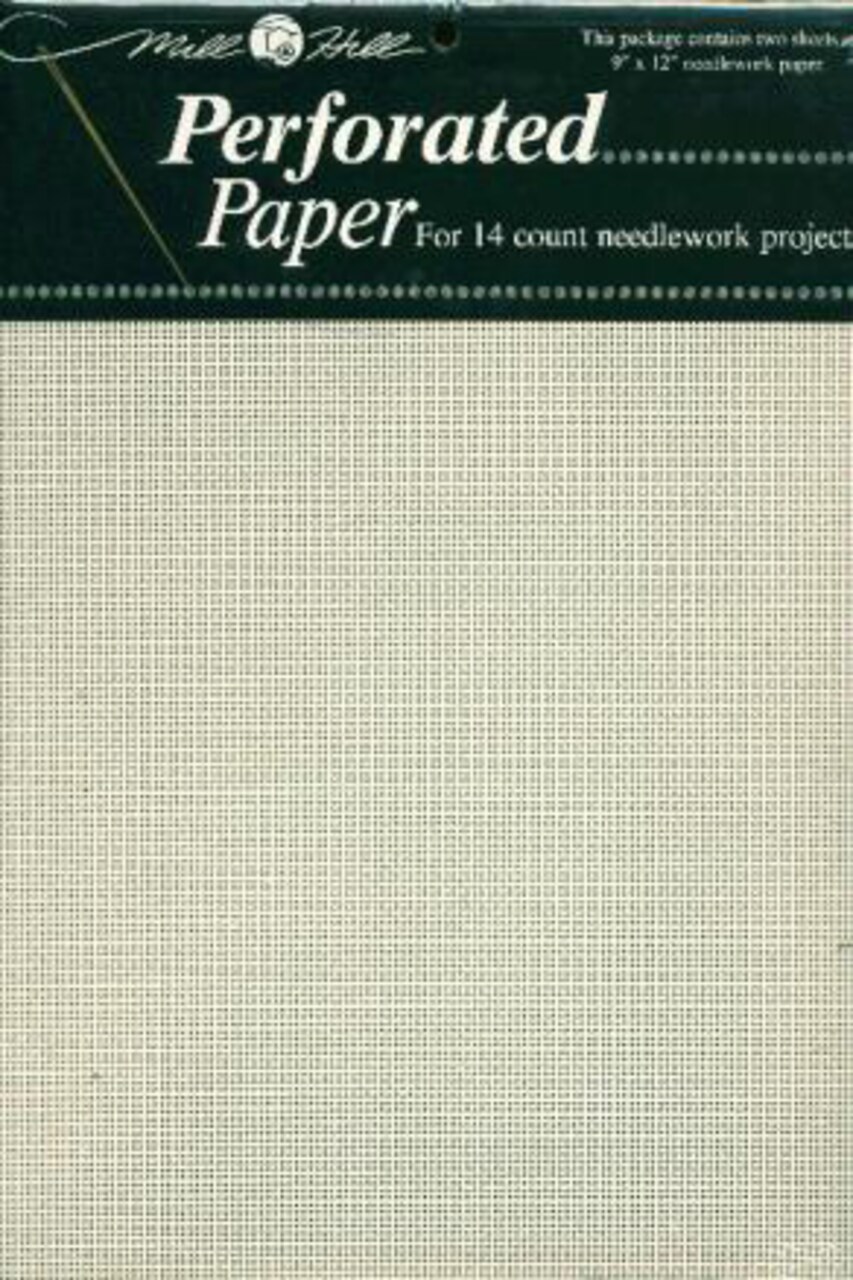 Mill Hill Perforated Paper 14 Count 9&#x22;X12&#x22; 2/Pkg-White